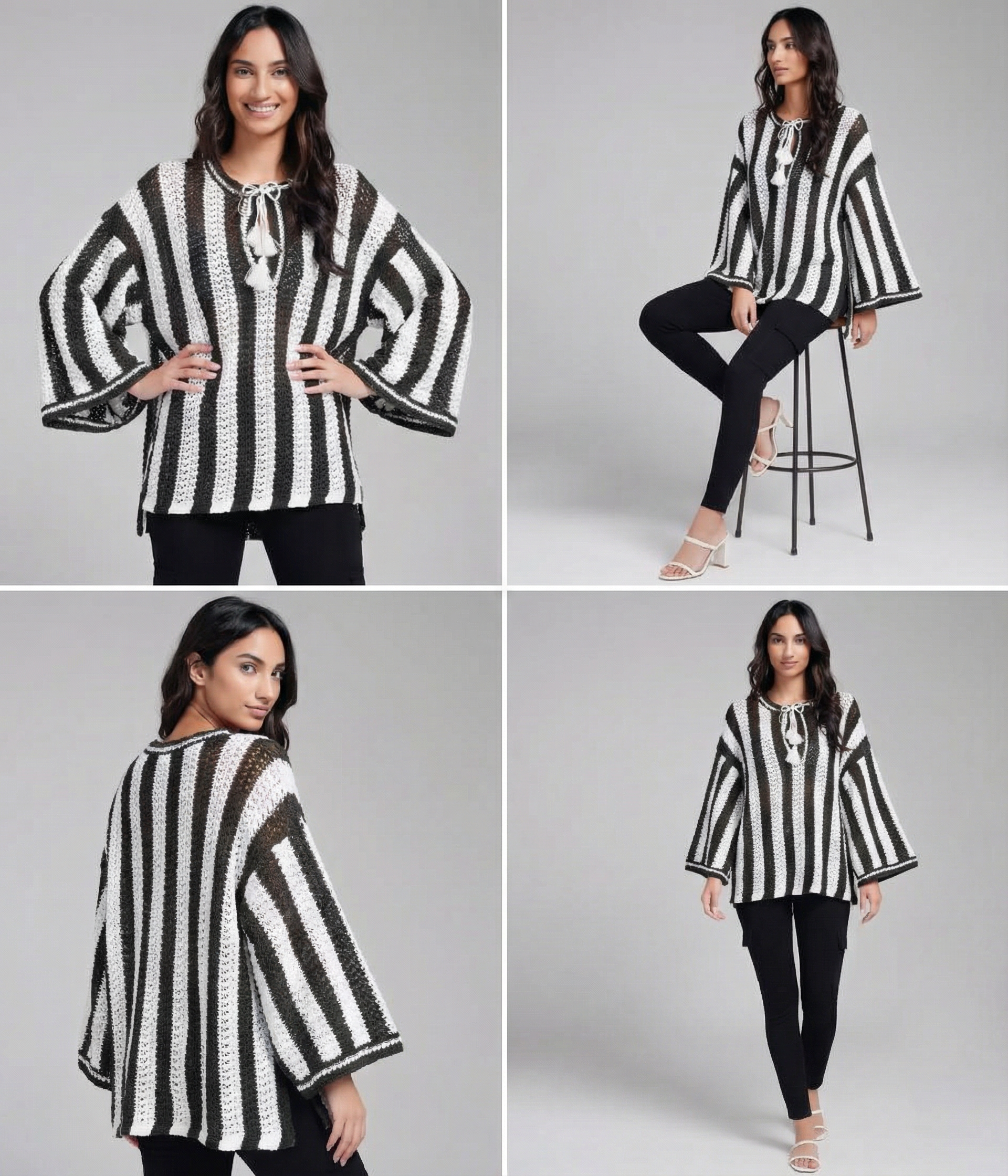 Triko🍂Pull en crochet – Made in turkey